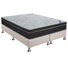 Cama Box King: Colchão Molas Bonnel Ortobom Nanolastic Light Selado + Base CRC Courano Branco(186x198)