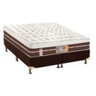Cama Box King: Colchão Molas Castor Pocket Silver Star Air Híbrido + Base CRC Suede Marrom(193x203)