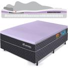 Cama Box king Colchão Molas Ensacadas Com Pillow de Tecnologia Tridimensional Ortopédica Relax BF Colchões 193x203x57cm Cama Box king Colchão Molas Ensacadas Com Pillow de Tecnologia Tridimensional Ortopédica Relax BF Colchões 193x203x57cm