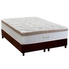 Cama Box King: Colchão Molas Ensacadas Herval Toronto + Base CRC Suede Brown (193x203)