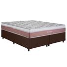 Cama Box King: Colchão Molas Herval Maxspring Coimbra + Base CRC Courano Brown(193x203) Cama Box King: Colchão Molas Herval Maxspring Coimbra + Base CRC Courano Brown(193x203)