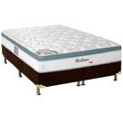 Cama Box King: Colchão Molas MasterPocket Ensacadas Herval Meditare + Base CRC Suede Marrom(193x203)