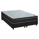 Cama Box King: Colchão Molas Ortobom Nanolastic Light Selado + Base CRC Suede Cinza(186x198)