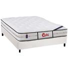 Cama Box King: Colchão Molas Pocket Ensacadas Castor Gold Star Vitagel Class + Base CRC Courano White (193x203)