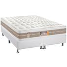 Cama Box King: Colchão Molas Pocket Ensacadas Castor Silver Star Air DF + Base CRC Courano Branco(193x203)