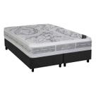 Cama Box King: Colchão Molas Pocket Ensacadas Castor Super luxo Látex Plush + Base CRC Suede Gray (193x203)