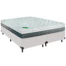 Cama Box King e Colchão Aspen Molas Ensacadas Luckspuma Branco Cama Box King e Colchão Aspen Molas Ensacadas Luckspuma Branco