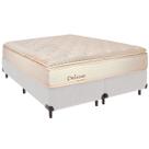 Cama Box King e Colchão Deluxe Molas Ensacadas Colchobel Branco