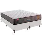 Cama Box King e Colchão Embrace Molas Ensacadas King Coil Branco Cama Box King e Colchão Embrace Molas Ensacadas King Coil Branco