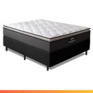 Cama Box King Gazin Colchão Molas Ensacadas Pillow Top Maximus 193x203x66cm Cinza/Preto Cinza/Branco