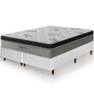 Cama Box King Size Branca Colchão Ortho Pro Firme Espuma D33 Pillow Paparazzi 193x203x70cm