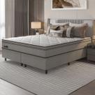 CAMA BOX KING SIZE + COLCHÃO MOLAS ENSACADAS NEW LONDRES UMAFLEX (193x203x68CM) CINZA CAMA BOX KING SIZE + COLCHÃO MOLAS ENSACADAS NEW LONDRES UMAFLEX (193x203x68CM) CINZA