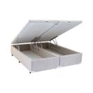 Cama Box King Size com Baú Mega Chenille Lyon com Pistão - 178x198