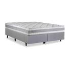 Cama Box King Size Herval Alba, Cinza, 65x193x203 cm
