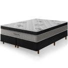 Cama Box King Size Preta Colchão Ortho Pro Firme Espuma D33 Pillow Paparazzi 193x203x70cm