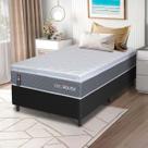 Cama Box Luanda Espuma D28 Solteirão 96x203 Preto King House Cama Box Luanda Espuma D28 Solteirão 96x203 Preto King House