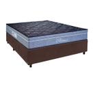 Cama Box Marrom Casal + Colchão Molas Ensacadas