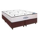 Cama Box Marrom + Colchão Casal High Foam Ortobom Cama Box Marrom + Colchão Casal High Foam Ortobom