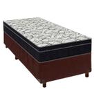 Cama Box Marrom + Colchão Solteiro Airtech 150 Ortobom Cama Box Marrom + Colchão Solteiro Airtech 150 Ortobom