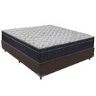 Cama Box Marrom e Colchão Airtech 150 Espuma D45 Viúvo Ortobom