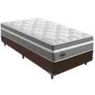 Cama Box Marrom e Colchão Berlim Molas Ensacadas Solteiro Probel
