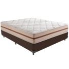 Cama Box Marrom e Colchão Classic 22 cm Molas ensacadas Casal Anjos