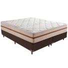Cama Box Marrom e Colchão Classic 26 cm Molas ensacadas King Anjos
