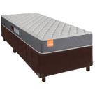 Cama + Box Marrom e Colchão D23 Solteiro