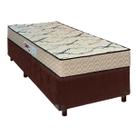 Cama + Box Marrom e Colchão D33 Solteiro