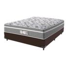 Cama Box Marrom e Colchão Evolution Molas Ensacadas Viúvo Probel