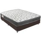 Cama Box Marrom E Colchão Iso100 Espuma D33 Casal Ortobom