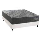 Cama Box NOVO + Colchão Anatômico Kappesberg D40 Grise + Base CRC Corano White