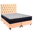 Cama Box Perola+Colchão Casal Airtech 150 Ortobom+Cabeceira