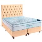Cama Box Perola + Colchão Queen Freedom Ortobom + Cabeceira