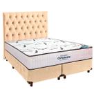 Cama Box Perola+Colchão Queen High Foam Ortobom + Cabeceira