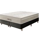 Cama Box Preta + Colchão King Size Santa Cruz Bege Molas Ensacadas Euro Pillow 193x203x72cm Cama Box Preta + Colchão King Size Santa Cruz Bege Molas Ensacadas Euro Pillow 193x203x72cm