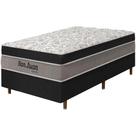 Cama Box Preta + Colchão Solteiro San Juan Molas Ensacadas Pillow Paparazzi 88x188x72cm