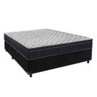 Cama Box Preto + Colchão Casal Airtech 150 Ortobom Cama Box Preto + Colchão Casal Airtech 150 Ortobom