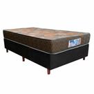 Cama Box Preto + Colchão D33 SONOLAR PACÍFICO 88x188x51cm 100% ESPUMA INMETRO