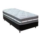 Cama Box Preto E Colchão Black Graphite Molas Ensacadas Solteiro 88x188x32 Anjos