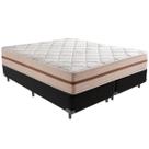 Cama Box Preto e Colchão Classic 26 cm Molas ensacadas Queen Anjos