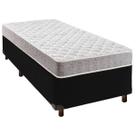 Cama + Box Preto e Colchão D23 Solteiro Simples