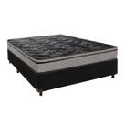 Cama + Box Preto e Colchão D28 Casal