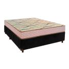 Cama + Box Preto e Colchão D33 Casal