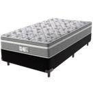 Cama Box Preto e Colchão Evolution Molas Ensacadas Solteiro Probel