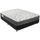 Cama Box Preto e Colchão ISO100 Espuma D33 Casal Ortobom