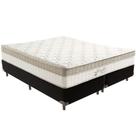 Cama Box Preto E Colchão King Best Molas Ensacadas Queen 158x198x33 Anjos