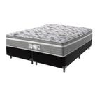 Cama Box Preto e Colchão Queen Evolution Molas Ensacadas Probel Cama Box Preto e Colchão Queen Evolution Molas Ensacadas Probel