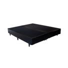 Cama Box Queen 158 Bipartido - Tecido Suede Preto