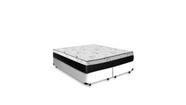Cama Box Queen 158 Sintético Branco com Colchão Espuma D33 One Face 57X158X198